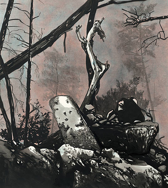 Die Nacht – 2013 – Öl auf Papier, 83 x 73