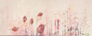 Ina Fasching, Hätschepätsch, Mischtechnik auf Papier, 2021, 115 x 300 cm