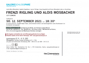 Informationen zur Ausstellung CUT Flowers mit Alois Mosbacher und Frenzi Rigling