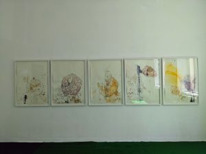 Ausstellungsansicht Parallel Vienna 2021 der Galerie Schloss Parz mit Ina Fasching