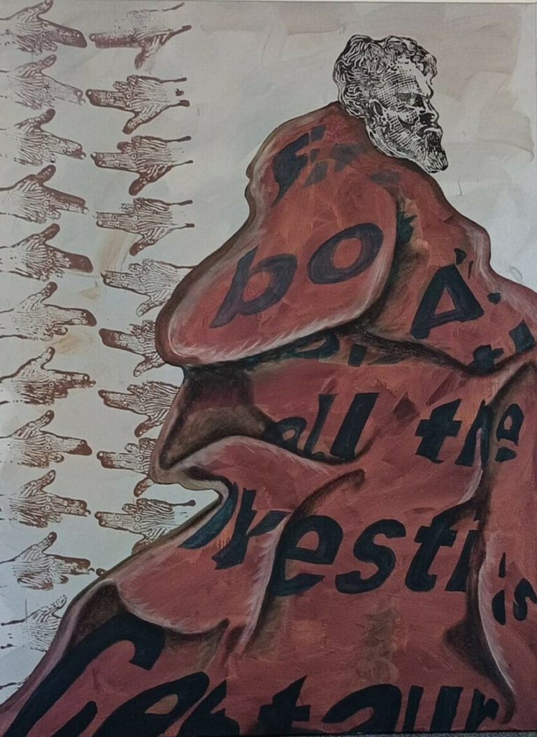 Häuptling aus dem Bikini-Atol mit Schimpftuch