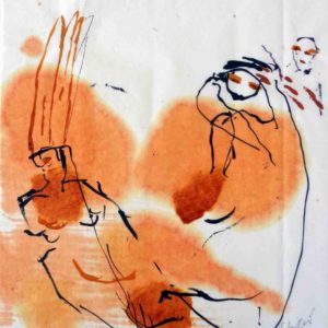 Kompo In Roter Sepia