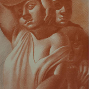 Interior with figures