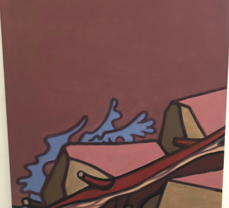 Baumgrenze klein, 2016. Öl auf Leinwand, 90 x 70 cm