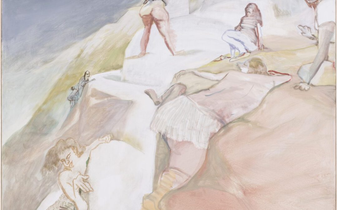 Frauen im Gebirge 2, 2017 | Leimfarbe auf Leinwand, 170 x 140 cm