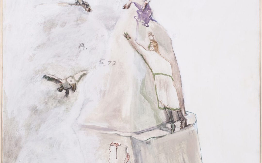 K letterer in weiß, 2017 | Leimfarbe auf Leinwand, 97 x 73 cm