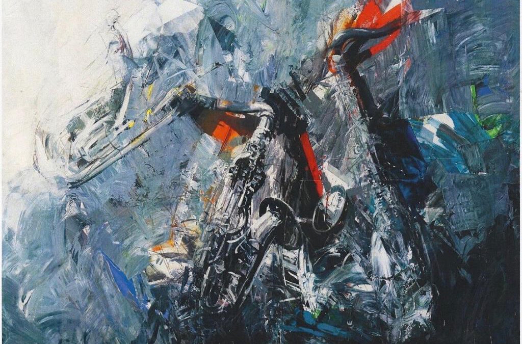 Framenti Muicali, 2019, Öl Acryl auf Leinwand 140 x 140 cm