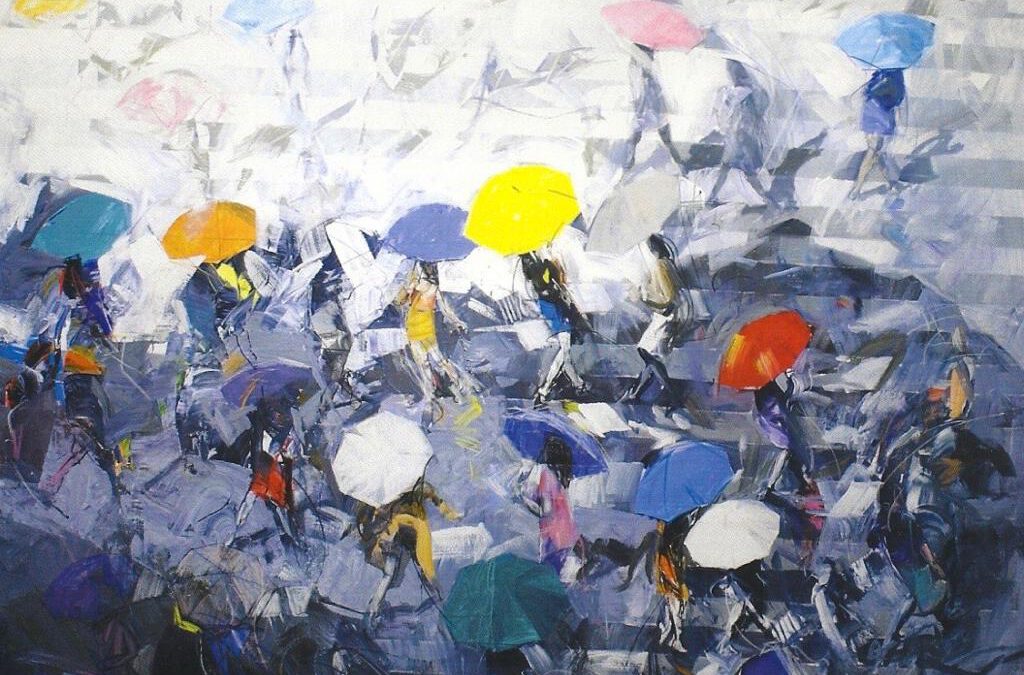 Luce E Ombre, 2019, Öl, Acryl auf Leinwand, 200 x 200 cm