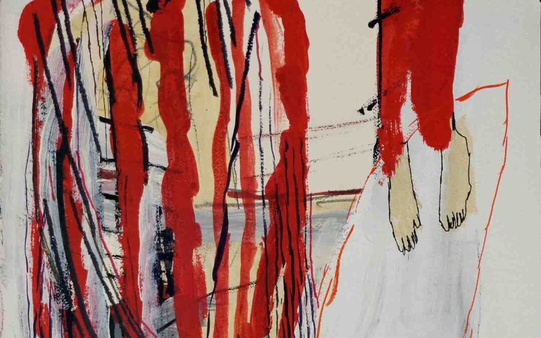 Rote mander – Mario und der Patagonier 66 x 44 cm